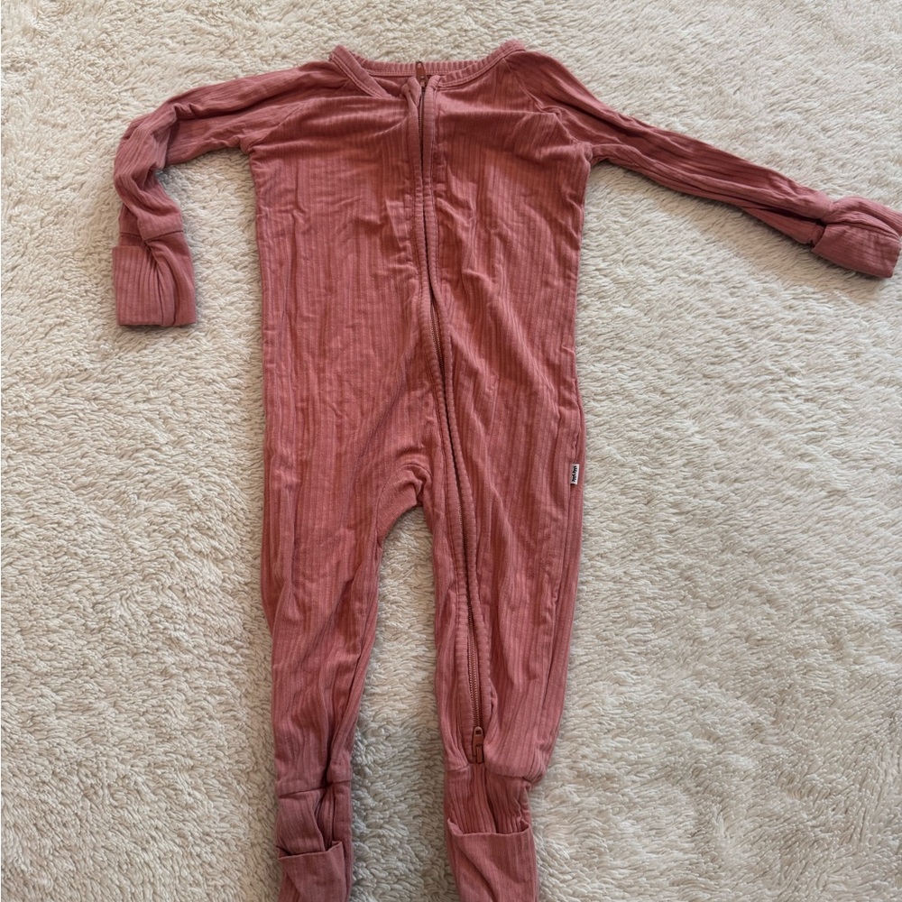 Little Sleepies Dusty Rose Kids Pajama Footies